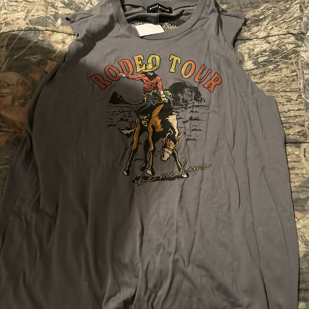 Tank top rodeo bling open back
